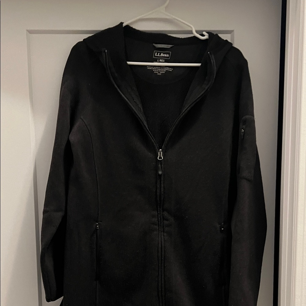 L.L. Bean Women's Black Hooded Utility Jacket